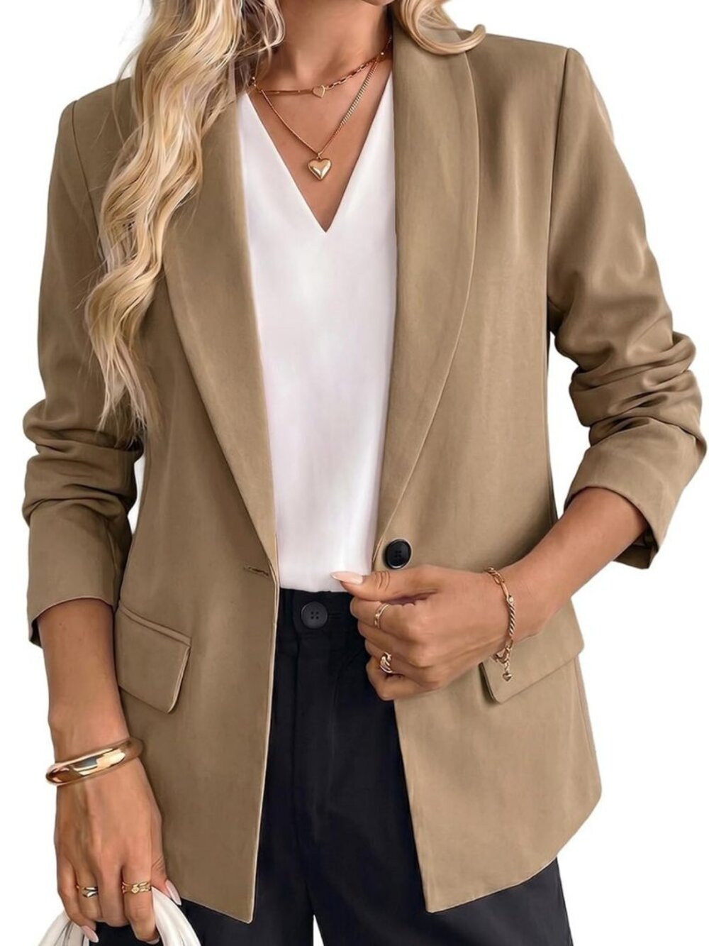 Chic Open Front Blazer for Women | Business Casual Suit Jacket | Stylish